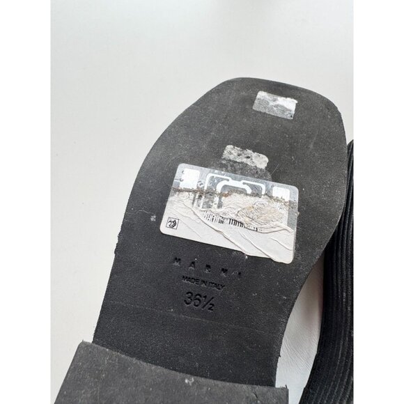 MARNI White Leather Piercing Square Toe Platform Penny Loafers, Size 36.5 - Picture 15 of 16